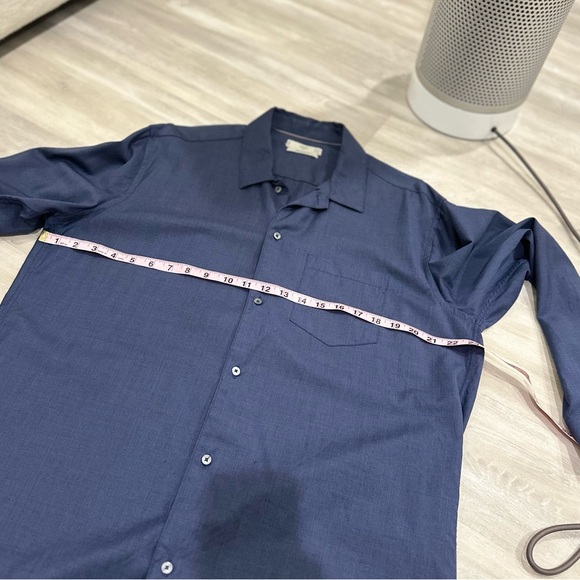 NWOT Mango Men Button Down Navy Shirt XL - Picture 6 of 7